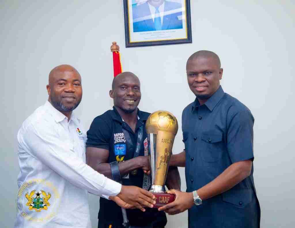 Black Challenge Presents AAFCON Trophy to Sports Minister