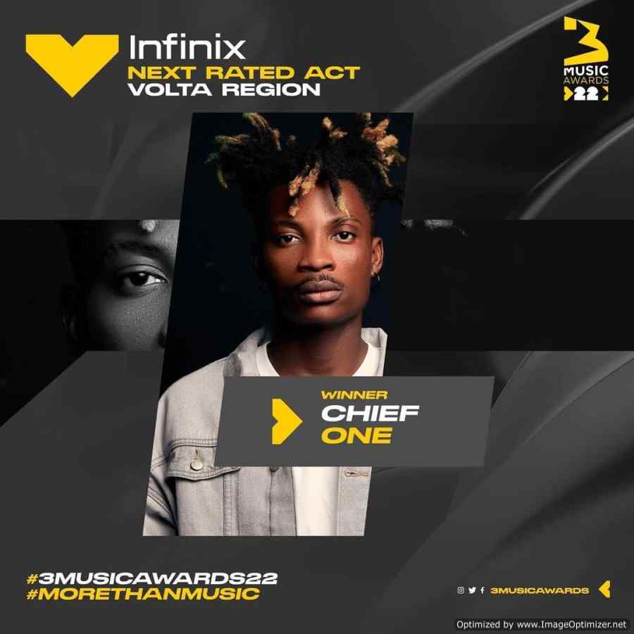 3Music Awards 22: Chief One emerges Infinix Next Rated Act of the Year